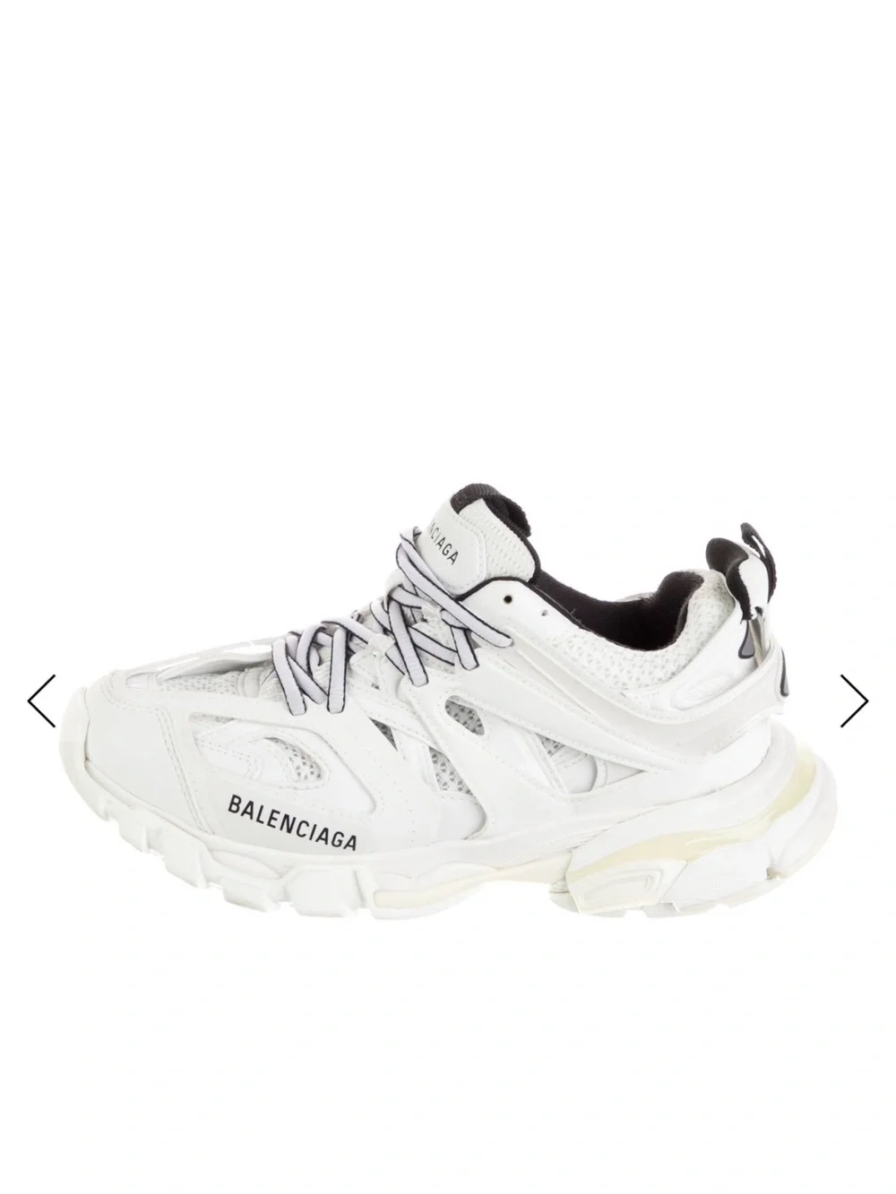 Balenciaga women’s White and Black Track-Style Chunky Sneakers